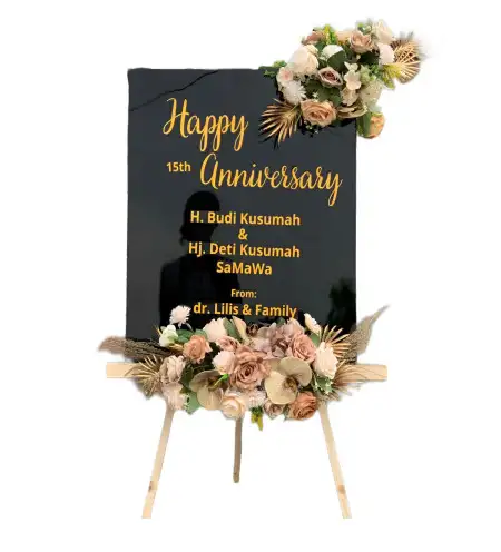 Papan Bunga Akrilik Kayu Bongkok